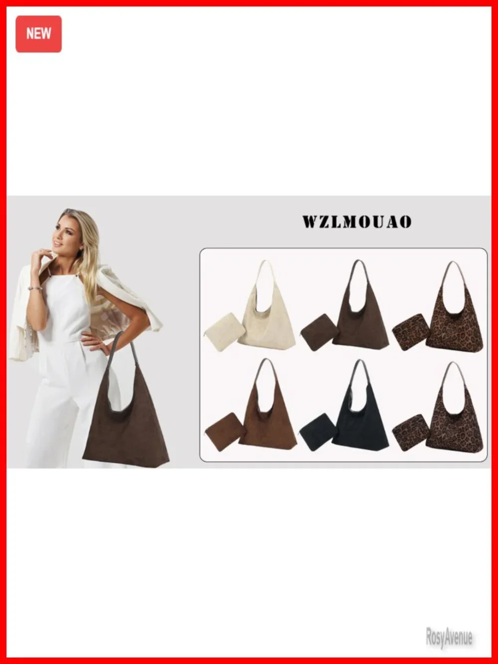N/A suede tote